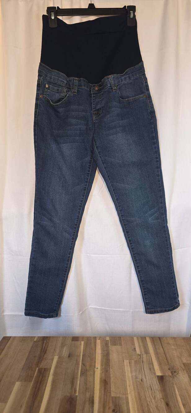 Lilac Maternity Over-the-Belly Skinny Jeans Size M